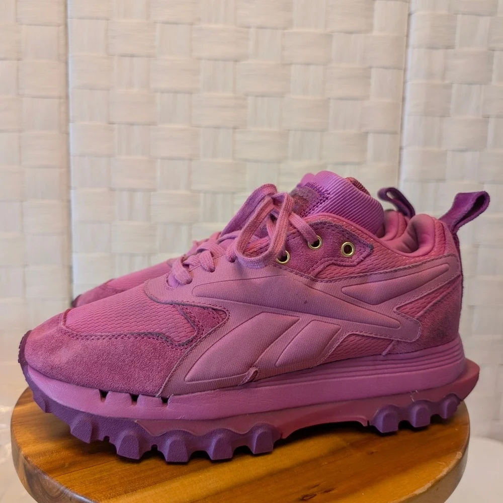 Reebok Cardi B Classic Leather‎ V2 Pink Purple Sneakers GW8875 Womens 8
